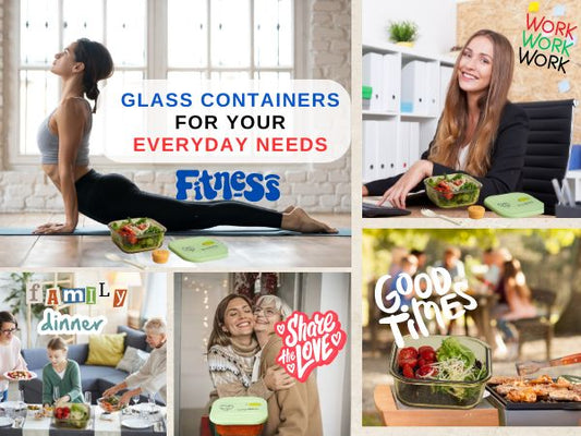 Multipurpose Glass Containers for Fitness, Work & Leisure | Ai Love Peace