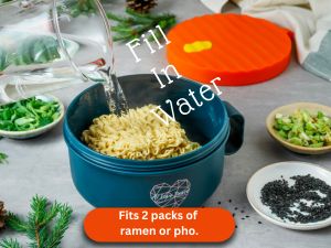 Ai Love Peace Ramen Bowl, Ramen Cooker, Microwave Ramen Bowl, Large Noodle Bowl 40 oz,Microwave Bowl with Lid, Portable Noodle Bowls, Ramen Bowl Microwavable for Home Office Dorm Room College gift.