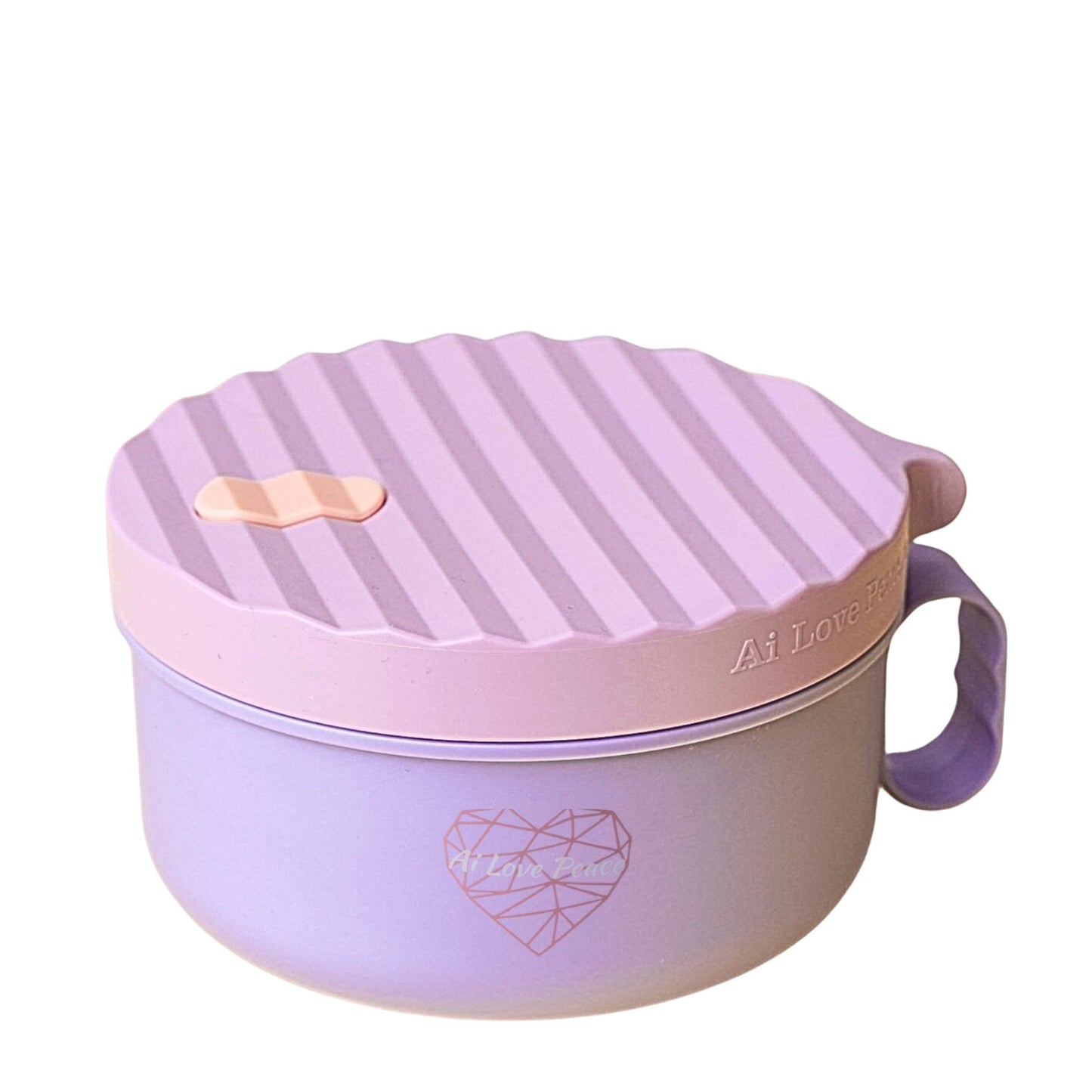 Ai Love Peace Ramen Bowl, Ramen Cooker, Microwave Ramen Bowl, Large Noodle Bowl 40 oz,Microwave Bowl with Lid, Portable Noodle Bowls, Ramen Bowl Microwavable for Home Office Dorm Room College gift.