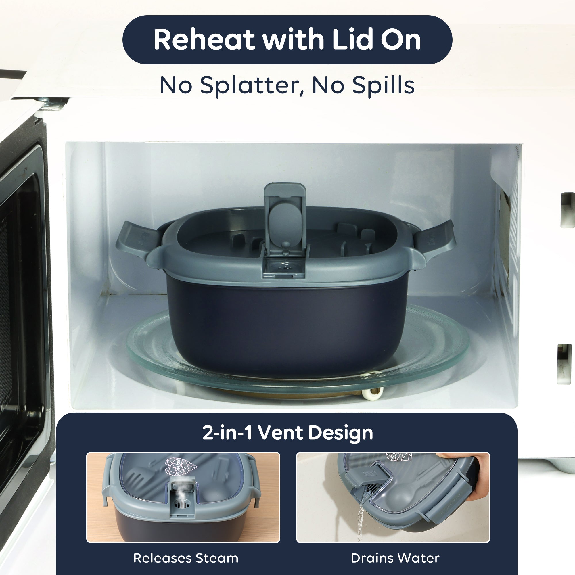 Ai Love Peace Square Dual Bowl Set — Microwave-Safe Ramen Bowls That Don't Burn Your Hands