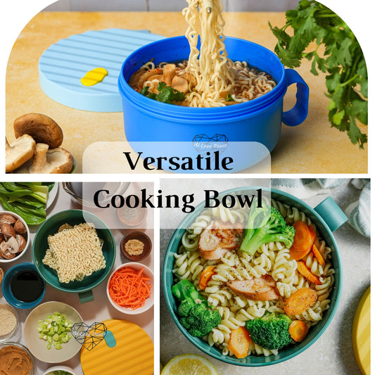 Microwave Ramen Bowl Set – Heat, Eat & Go | Leak-Proof with Folding Spork & Utensil Bag Success Active Submit Title