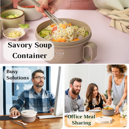 Ai Love Peace Ramen Bowl, Ramen Cooker, Microwave Ramen Bowl, Large Noodle Bowl 40 oz,Microwave Bowl with Lid, Portable Noodle Bowls, Ramen Bowl Microwavable for Home Office Dorm Room College gift.