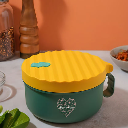 Ai Love Peace Ramen Bowl, Ramen Cooker, Microwave Ramen Bowl, Large Noodle Bowl 40 oz,Microwave Bowl with Lid, Portable Noodle Bowls, Ramen Bowl Microwavable for Home Office Dorm Room College gift.
