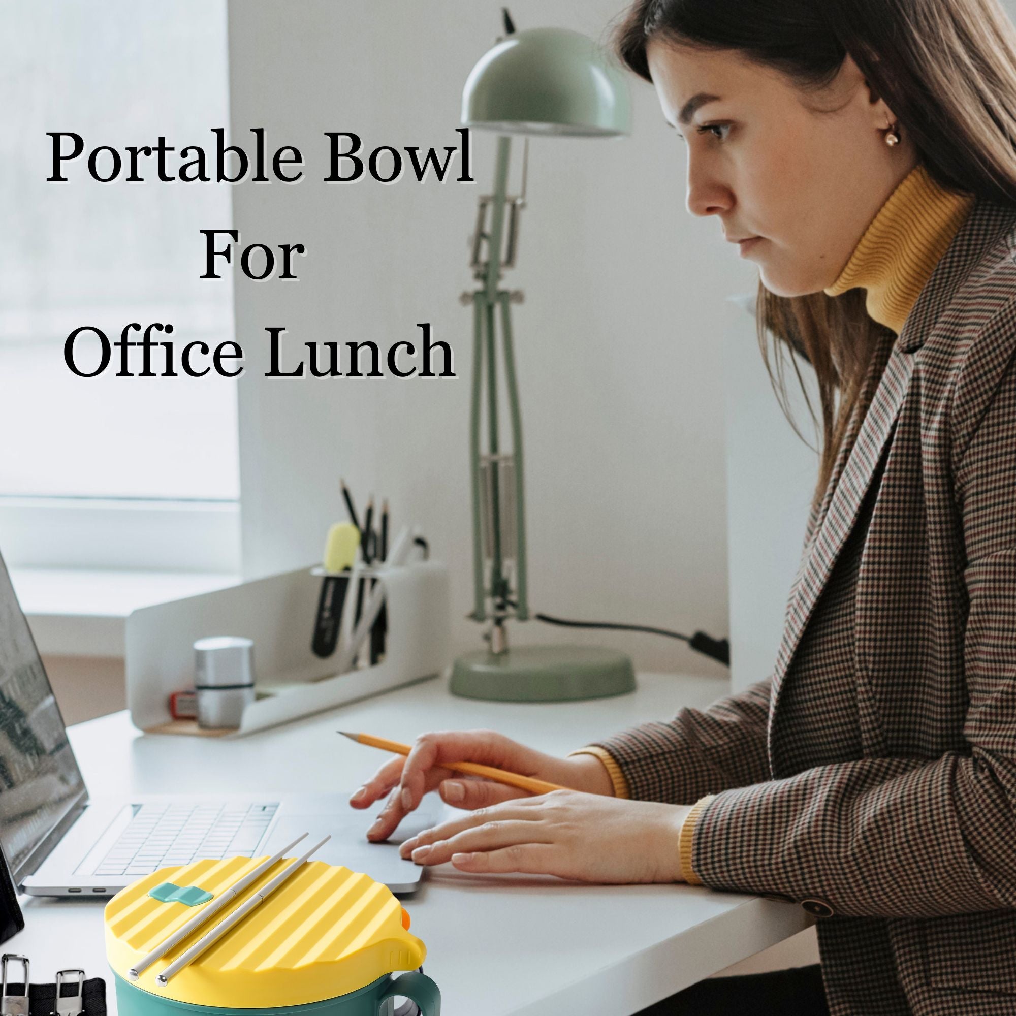 Ai Love Peace Ramen Bowl, Ramen Cooker, Microwave Ramen Bowl, Large Noodle Bowl 40 oz,Microwave Bowl with Lid, Portable Noodle Bowls, Ramen Bowl Microwavable for Home Office Dorm Room College gift.