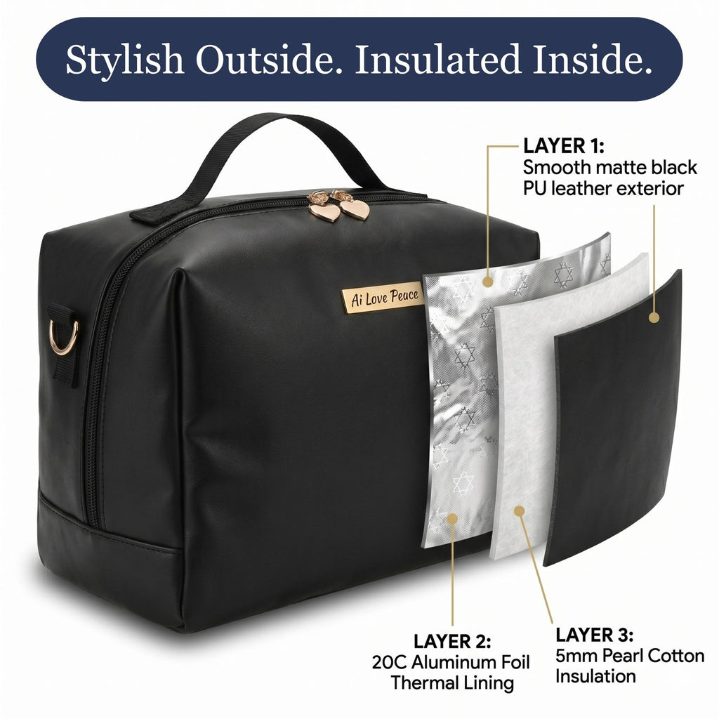 Ai Love Peace Ramen Bowl Gift Set with Insulated Lunch Bag & Ice Pack