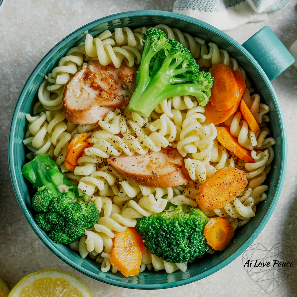 Ai Love Peace Ramen Bowl, Ramen Cooker, Microwave Ramen Bowl, Large Noodle Bowl 40 oz,Microwave Bowl with Lid, Portable Noodle Bowls, Ramen Bowl Microwavable for Home Office Dorm Room College gift.