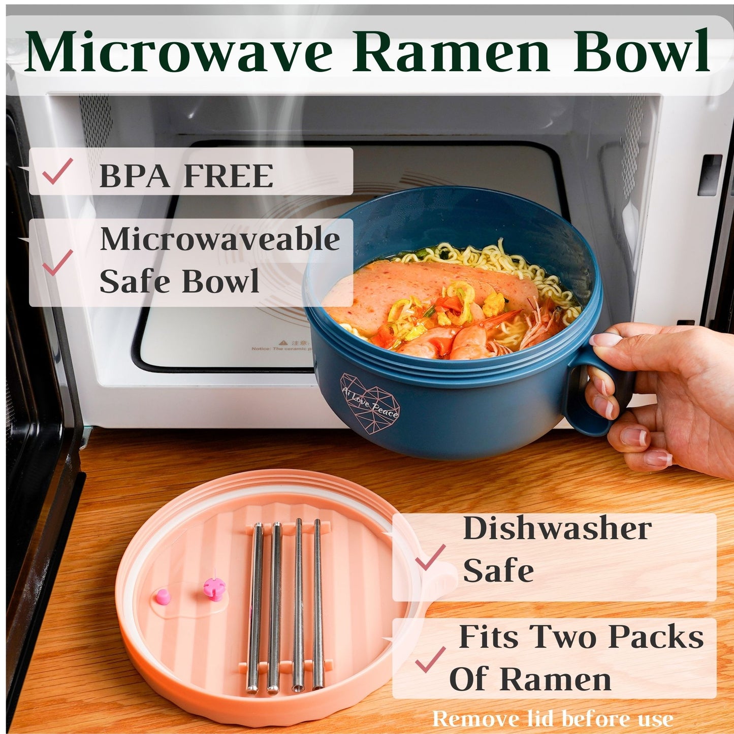 Ai Love Peace Ramen Bowl, Ramen Cooker