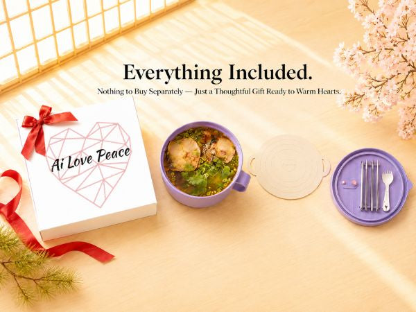 Ai Love Peace Ramen Bowl, Ramen Cooker, Microwave Ramen Bowl, Large Noodle Bowl 40 oz,Microwave Bowl with Lid, Portable Noodle Bowls, Ramen Bowl Microwavable for Home Office Dorm Room College gift.