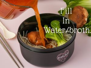 Ai Love Peace Ramen Bowl, Ramen Cooker, Microwave Ramen Bowl, Large Noodle Bowl 40 oz,Microwave Bowl with Lid, Portable Noodle Bowls, Ramen Bowl Microwavable for Home Office Dorm Room College gift.