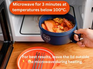 Ai Love Peace Ramen Bowl, Ramen Cooker, Microwave Ramen Bowl, Large Noodle Bowl 40 oz,Microwave Bowl with Lid, Portable Noodle Bowls, Ramen Bowl Microwavable for Home Office Dorm Room College gift.