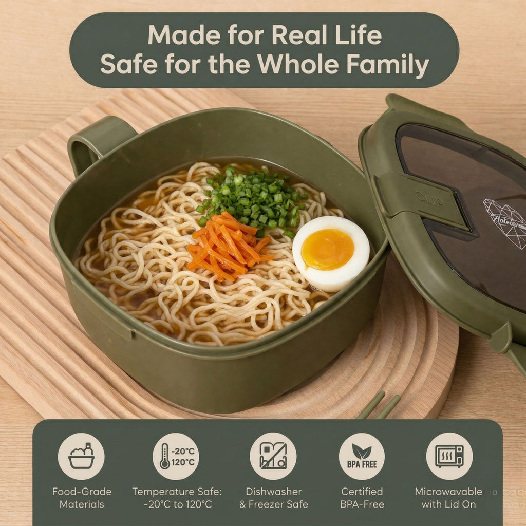 Ai Love Peace Ramen Bowl Gift Set with Insulated Lunch Bag & Ice Pack