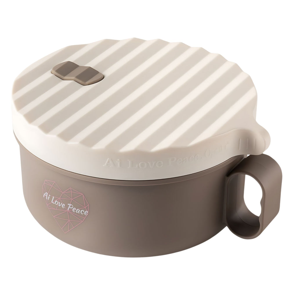 Ai Love Peace Ramen Bowl, Ramen Cooker, Microwave Ramen Bowl, Large Noodle Bowl 40 oz,Microwave Bowl with Lid, Portable Noodle Bowls, Ramen Bowl Microwavable for Home Office Dorm Room College gift.