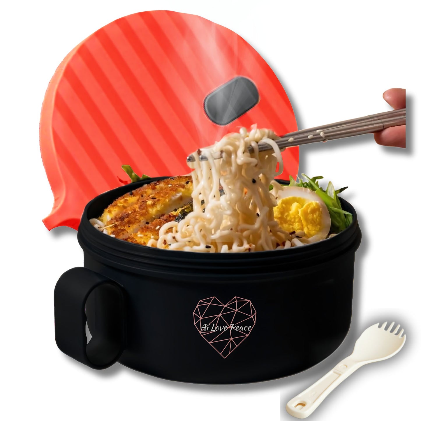 Ai Love Peace Ramen Bowl, Ramen Cooker